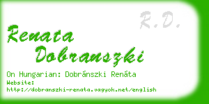 renata dobranszki business card
